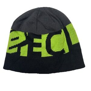 Planet Eclipse Beanie Hat Black Grey Lime Green Logo Knit Paintball Cap One Size